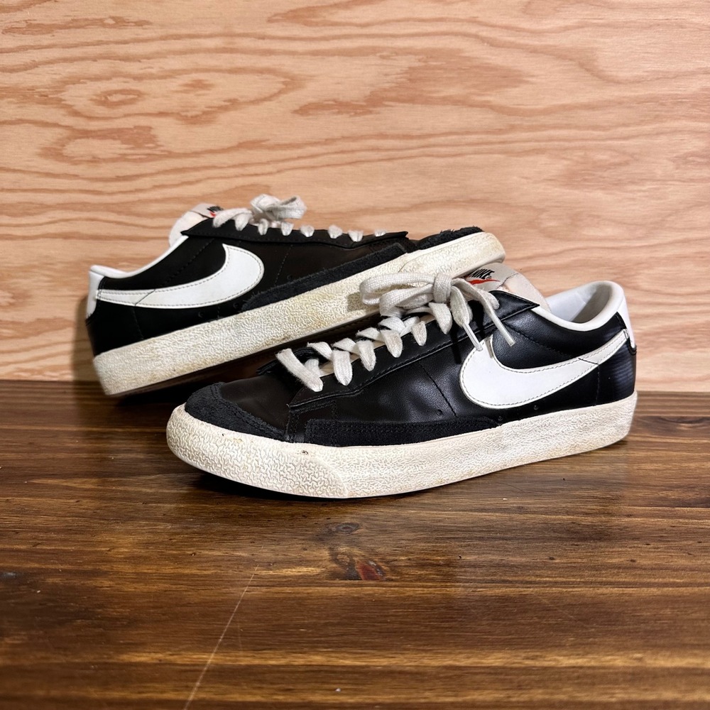 Nike Blazer Low 77 Vintage Black White Mens Sneakers DA6364-001 Size 8.5